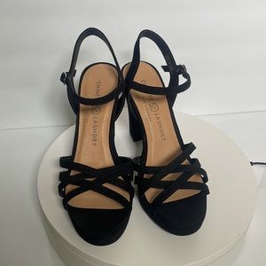 Chinese laundry black sandals size 7.5 good condition
